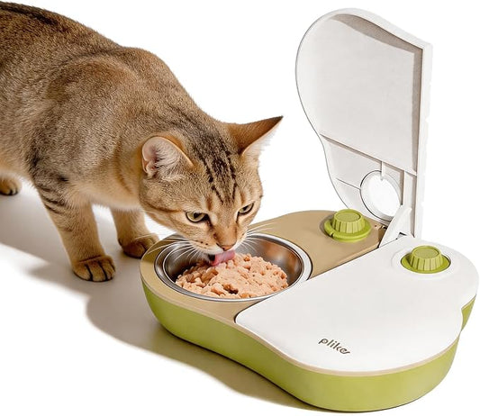 Plike 2-Meal Automatic Pet Feeder | 48H Wet Food Refrigerated