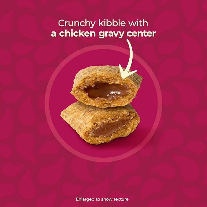 Meow Mix Gravy Bursts Gravy Filled Pieces Savory Chicken Flavors, Dry Cat Food, 13.5 lb. Bag