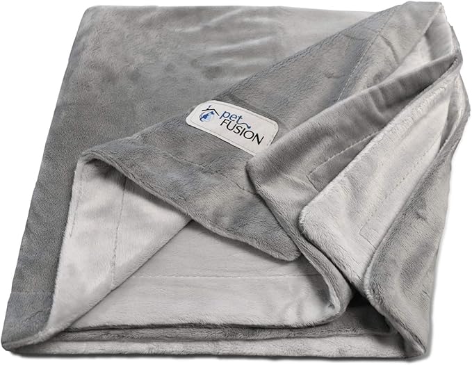 PetFusion Premium Dog & Cat Blanket | Ultra Soft Pet Blanket Available in Plush or Quilted; 2 Colors (Grey; Brown) | Perfect for Small Dogs & Large Dogs