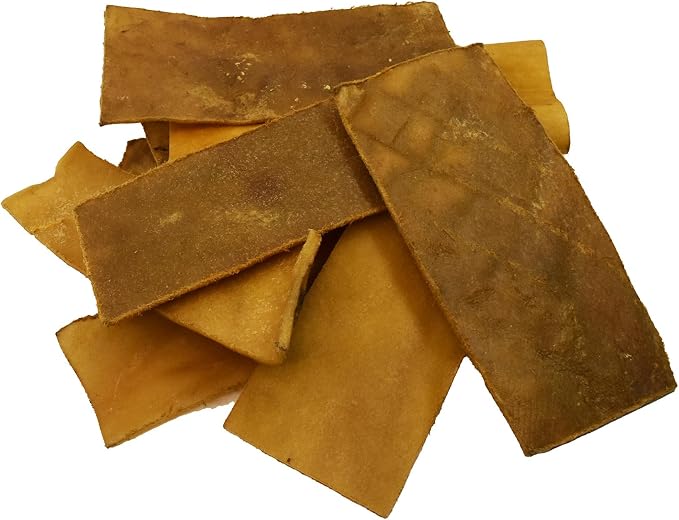 Chips Peanut Butter 1-Pound Bag - Premium Large Dog Rawhide Chews - Ideal for Agressive Chewers Dog Rawhide Treats - Durable Rawhide Bones for Large Dogs