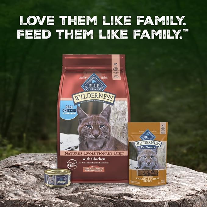 Blue Buffalo Wilderness Chicken Natural High-Protein Grain-Free Dry Food Hairball & Weight Control for Adult Indoor Cats, Real Chicken First, Antioxidant-Rich LifeSource Bits Support Immunity, 11 lbs.