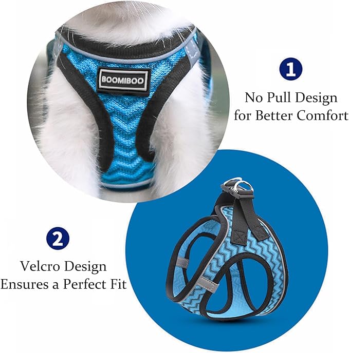 Dog Harness with Leash Set, No Pull Adjustable Reflective Step-in Puppy Pet Vest Harnesses for Small Medium Large Dogs and Cats,Beige XS