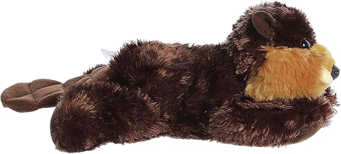 Aurora® Adorable Mini Flopsie™ Builder™ Stuffed Animal - Mini Companions Ready for Playful Adventures - for Kids All Ages, Toddlers, Adults, and Families - Brown 8 Inches