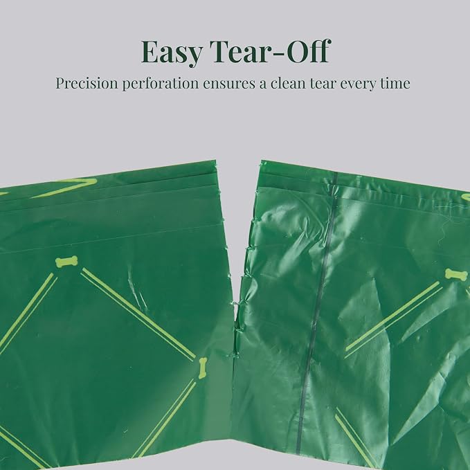 Extra Thick Dog Poop Bags Rolls, Leak-Resistant Pet Waste Bags, 120 Count (8 Rolls), 9x13 in Large, Lavender Scented, Fits Most Dispensers, Green