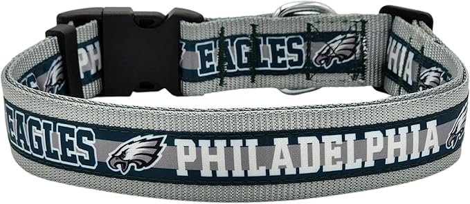 Pets First NFL Philadelphia Eagles Licensed PET COLLAR, Medium - Heavy-Duty, Strong, and Durable Dog Collar. Available in 31 Football Teams and 4 Sizes