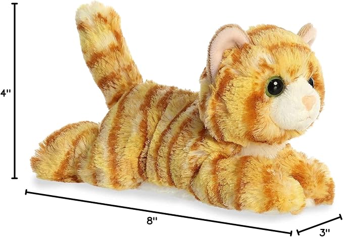 Aurora® Adorable Mini Flopsie™ Ginger Cat™ Stuffed Animal - Mini Companions Ready for Playful Adventures - for Kids All Ages, Toddlers, Adults, and Families - Orange 8 Inches (Pack of 2)