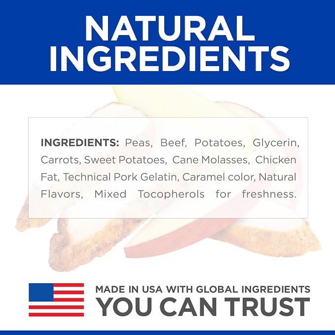 Hill's Grain Free Soft-Baked Naturals Dog Treats, Beef & Sweet Potato, 8 oz. Bag (Pack of 12)