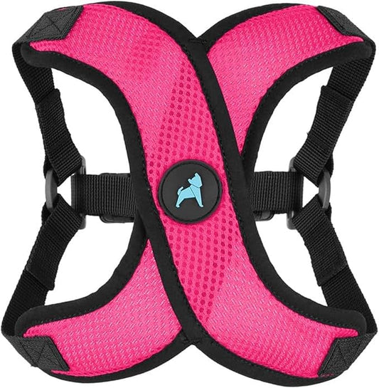 Gooby Comfort X Step in Lite Dog Harness - Choke Free, Escape Free with Light Breathable Mesh - Step in Dog Harness for Small Dogs Only - Quick Release Buckle, Metal D-Rings - Flamingo Pink, X-Small