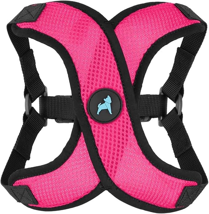 Gooby Comfort X Step in Lite Dog Harness - Choke Free, Escape Free with Light Breathable Mesh - Step in Dog Harness for Small Dogs Only - Quick Release Buckle, Metal D-Rings - Flamingo Pink, X-Large
