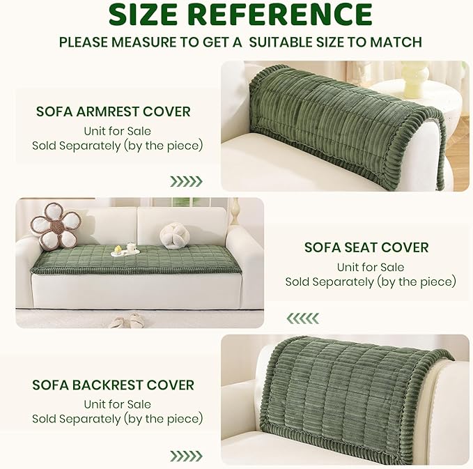 Royhom Couch Cover for Dogs Washable, Soft Thick Pet Couch Covers for Sofa, Pawcart Couch Protector Pet Friendly, Furniture Covers Dog Mat for Couches and Sofas (Green, 27.6 x 47.2 Inch)