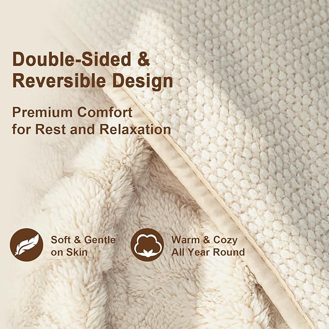 Waterproof Dog Blanket Reversible, Leakproof Pet Blanket for Large Dogs, Soft Furniture Sofa Couch Cover Protector Washable, Fleece Cat Throw Bed, Reversible Washable Soft Plush
