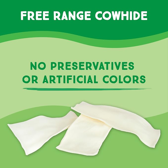 Chips 3-Pound Bag - Premium Large Dog Rawhide Chews - Ideal for Agressive Chewers Dog Rawhide Treats - Durable Rawhide Bones for Large Dogs