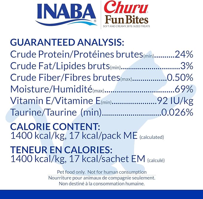 INABA Churu Fun Bites for Cats, Soft & Chewy Baked Chicken Wrapped Filled Cat Treats with Taurine, 0.42 Ounces Each Tetra, 9 Tetras (3 per Bag), Chicken with Pumpkin Recipe