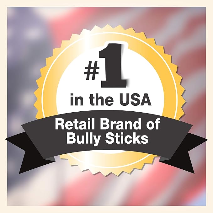Cadet Bully Sticks for Small Dogs – All-Natural Beef Pizzle, High Protein, Low Fat, Long-Lasting, Grain & Rawhide-Free Dog Chews for Aggressive Chewers, Small (25 Count)