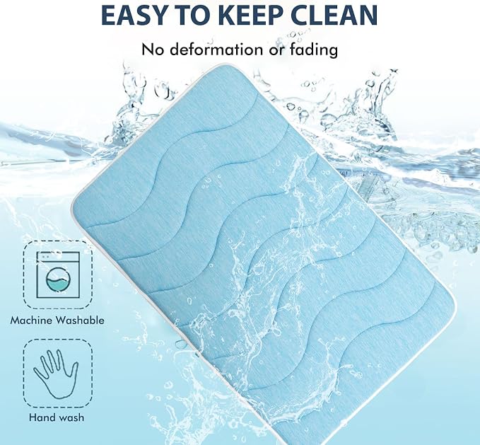 MICROCOSMOS 0.8" Thick Cooling Dog Foam Pad & Summer Pet Sleeping Mat, Machine Washable, Materials Safe, Portable Flat Pet Bed for Dogs.(Grey, 30" x 19")