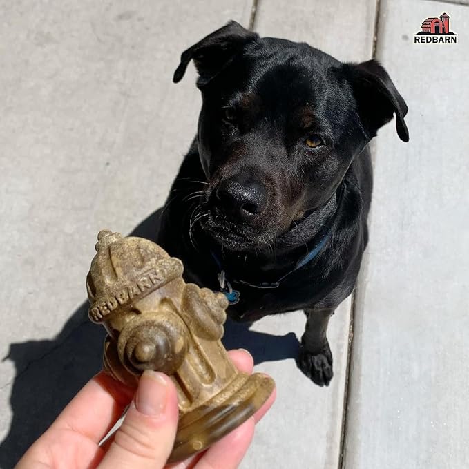 Redbarn Chew-A-Bulls, 12 Pack – Medium Hydrant Shape Dog Dental Treats – Daily Oral Care with Fun Ridges & Grooves, All Natural Ingredients, Highly Digestible Chews & Low in Fat