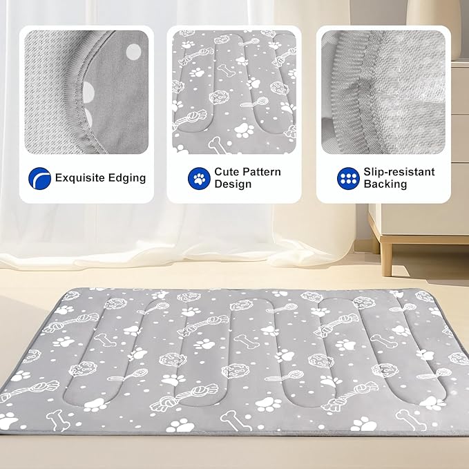 MH MYLUNE HOME Upgrade Cooling Mat for Pets, 44”x32” Cool-Chill Fiber Reinforced Padding, Heat-Absorbing Color-Changing Pet Pad, Foldable/Washable Summer Bed