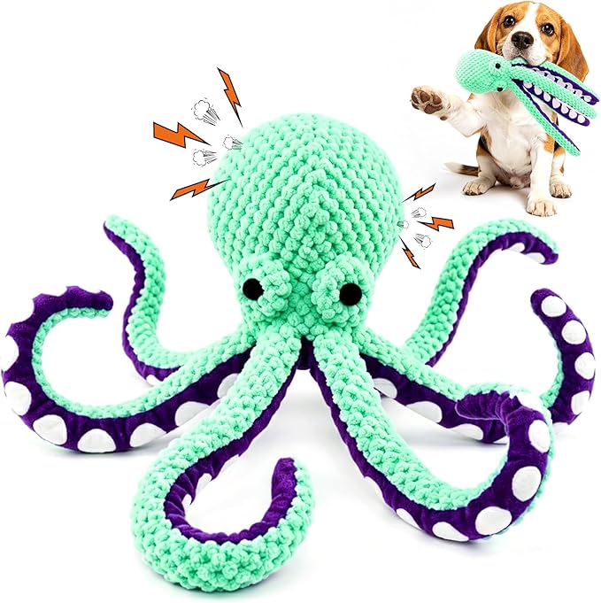 Fuufome Squeaky Plush Dog Toys, Soft Fabric Toys for Puppy, Small and Medium Dogs, Interactive Daily Companionship Training Reward Birthday Gift