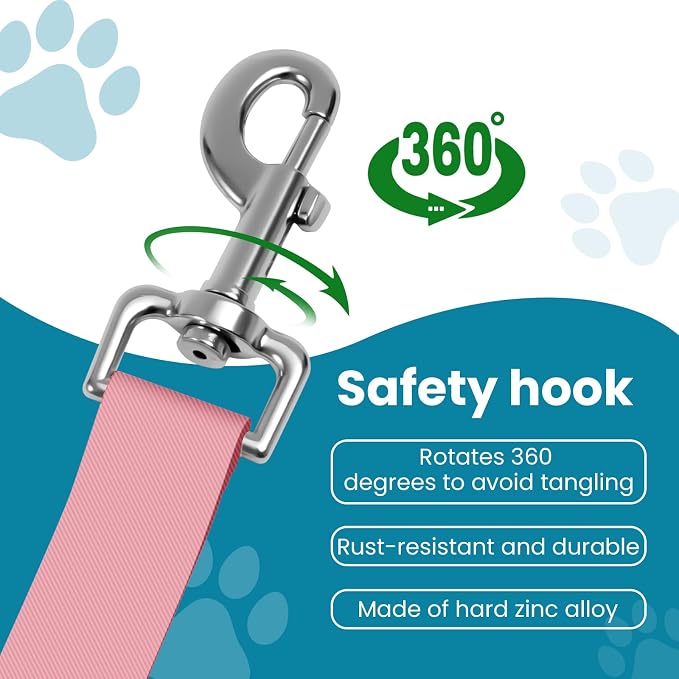 Adjustable pet cat and Dog car seat Belts. The Safety Belt fits Any car, Truck, and SUV, and The Lanyard is Flexible and Adjustable from 20 to 33 inches (Pink)