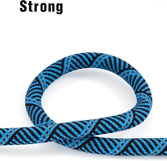 Long Dog Leash with Reflective Threads 15FT 20FT 30FT 50FT,Heavy Duty Bungee Dog Leashes for Small Medium Large Breed Dogs,Shock Absorbing Training Leash for Walking,Hunting,Camping&Yard
