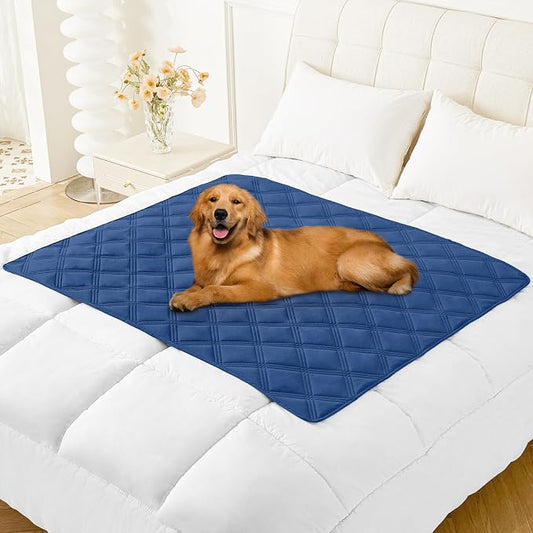Smiry Waterproof Dog Bed Cover Blanket 40x50, Soft Reversible Pet Blanket, Washable Leakproof Cats Dogs Couch Cover for Sofa, Couch, Furniture, Navy/Navy