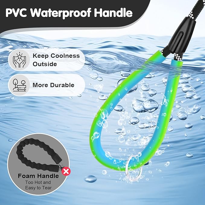 Dog Leash Heavy Duty 4/5/6ft XiaZ 2 Handles Dog Leashes for Medium Large Dogs 1/2 Inch 1000lb Strength Reflective PVC Waterproof-Handles Metal Hook Dual-Handle Rope Leash Nighttime Safety