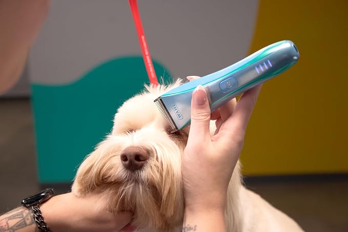 Wahl Pro Animal Motiva2 - Professional Pet Clipper for Dogs, Cats & Horses - Cordless - Digital Display with LED Indicator - Textured Grip - Easy to Carry & Travel Lock - Blue Ivy