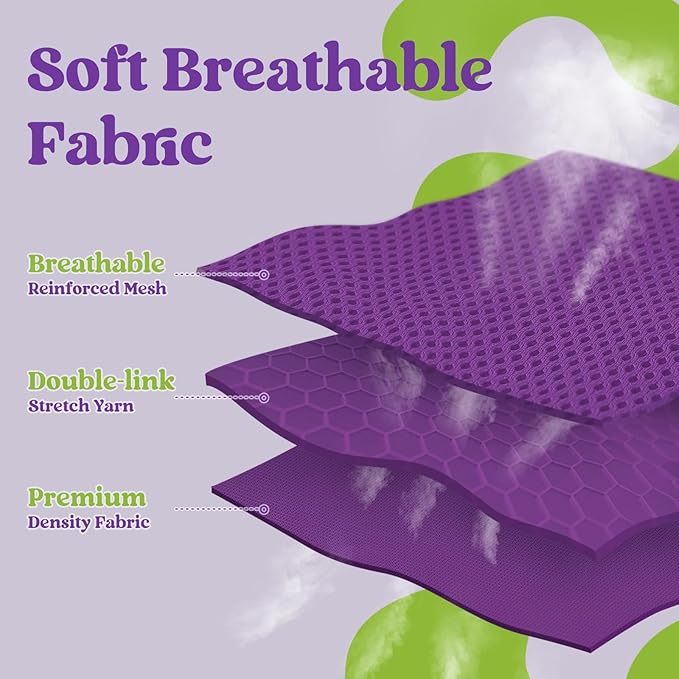rabbitgoo Dog Harness Small Sized and Leash Set, Step-in Breathable Pet Harness, Soft Walking Reflective Puppy Vest for Small Dogs, Purple & Green, L