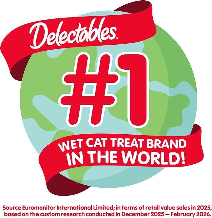 Delectables Lickable Spoon Handheld Wet Cat Treats Made with Real Chicken & Salmon, Quick & Easy Creamy Puree, Mess Free, Grain-Free, No Added Fillers, No by-Products, Variety Pack, 32ct