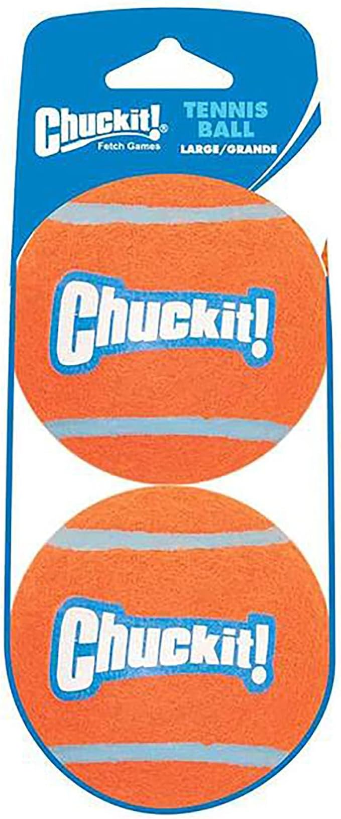 Chuckit! Dog Tennis Ball Dog Toy, Large (3 Inch Diameter) for Dogs 60-100 lbs, Pack of 24