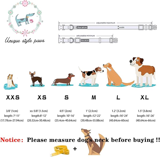 Unique style paws Valentine's Day Dog Collar with Tie Blue Heart Puppy Collar Best Gift for Small Medium Large Boys Girls-L