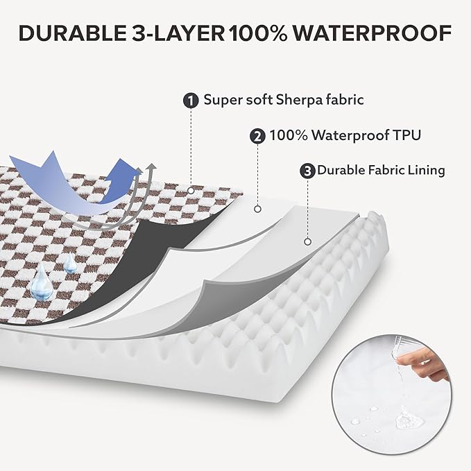 JOEJOY Dog Bed for Large Dogs, XLarge Orthopedic Dog Bed with Removable Washable Cover, Cute Modern Plush & Memory Egg Crate Foam Dog Bed, 42 x 28 inch, Cofffee