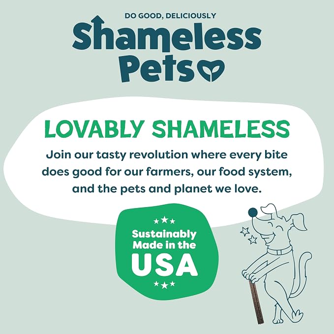 Shameless Pets Chicken & Mint Dental Chews for Dogs, 32 Chews - Natural Dog Teeth Cleaning Treats with Fresh Breath Benefits | Grain-Free Dental Sticks for Small, Medium & Large Dogs