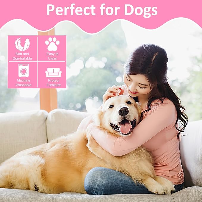 Dog Blankets for Medium Dogs, Cat, Premium Soft Dog Blankets for Small Dog Washable, Puppy Blanket Dogs Essentials for Puppies (1, Pink, 41" x 30")