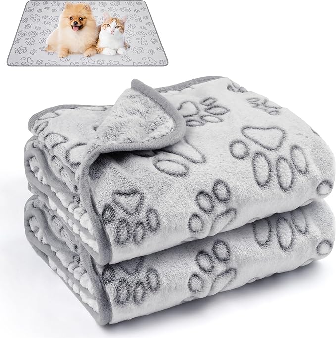 Dog Blankets for Small, Medium Dogs, Puppy Blanket Washable, Dogs Essentials for Puppies, Cat (2, 41" x 30")