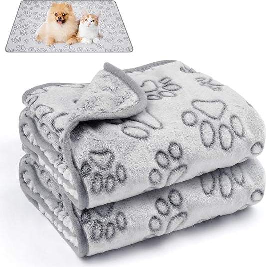 Dog Blankets for Small, Medium Dogs, Puppy Blanket Washable, Dogs Essentials for Puppies, Cat (2, 41" x 30")
