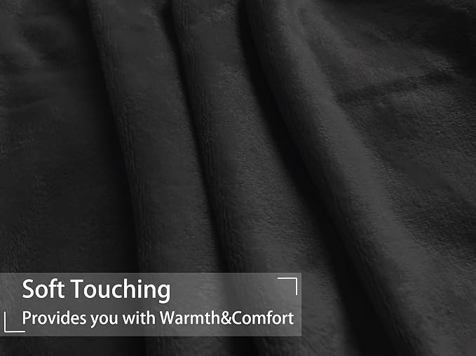iMaylex Soft Puppy Flannel Fleece Blanket for Pet Dog Cat, Plush Microfiber, Cozy and Lightweight, Black, Pet, 27 x 39 inch (70 x 100 cm)