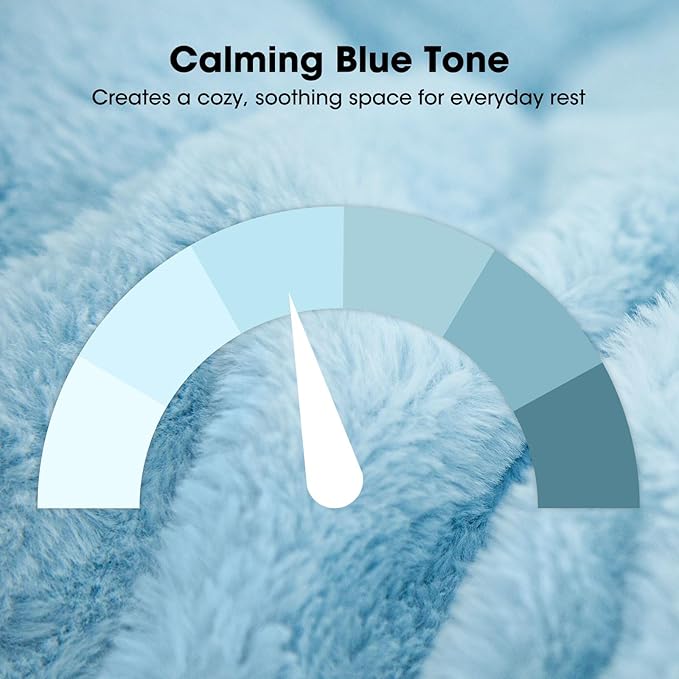 ClevaHome Orthopedic Dog Bed for Medium Dogs, 30 inches Round Double-Layer Plush Dog Bed, Removable Washable Cover, Anti-Slip Bottom, Ice Blue