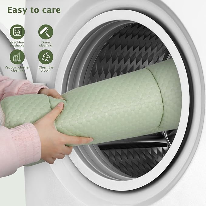 Dog Bed Mat, Crate Pad Reversible,Soft Kennel Washable Crate Mat (Cool and Warm),Pet Sleeping Mattress for Small Medium Dogs XB009 (18''x13'',Sage Green)