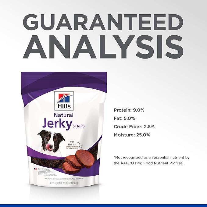 Hill's Natural Jerky Strips Dog Treats, Beef, 7.1 oz. Bag (Pack of 12)
