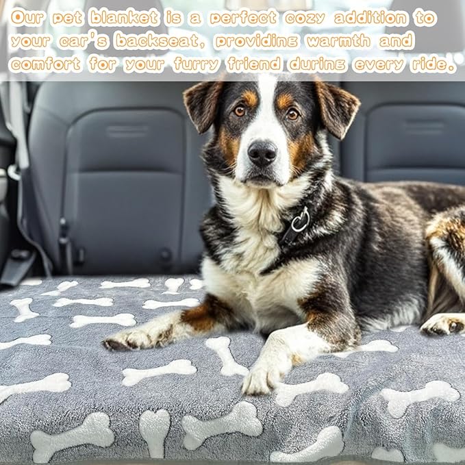 Dog Blankets for Medium Large Dogs, 3 Pack Dog Blanket Washable 23" x 16", Gifts Puppy Essentials, Fuzzy Soft Pet Mat Throw Cover for Kennel Crate Bed, Cat Blanket, Blankets for Dogs, Pet Blanket