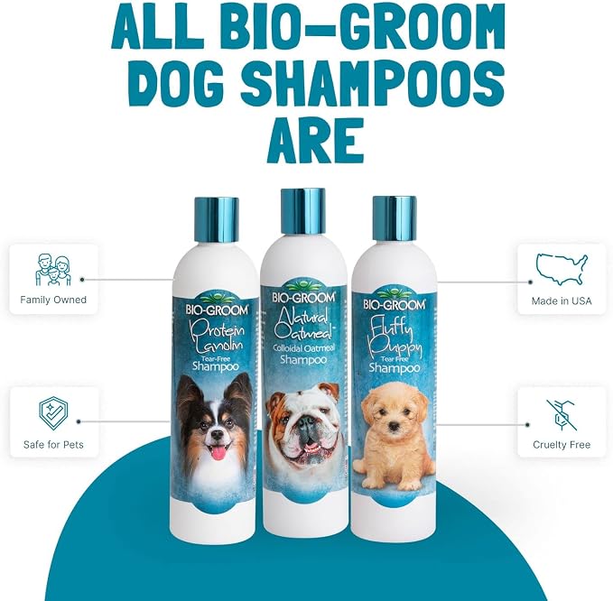 Bio-Groom Oatmeal Dog Shampoo - for Allergies and Itching, Cruelty-Free, Dog Bathing Supplies, Puppy Shampoo for Sensitive Skin, Made in USA, Anti-Itch Dog Products- 32 fl oz 1-Pack