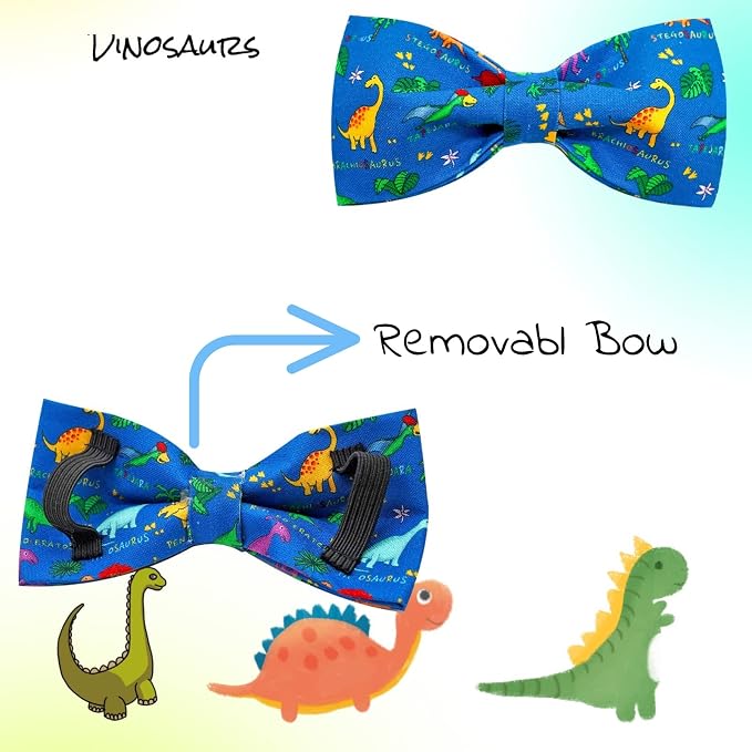 Elegant Little Tail Dog Collar with Bow - Soft Adjustable Collar for Small, Medium & Large Dogs
