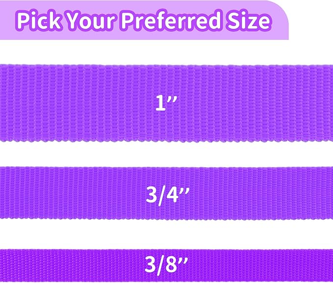 HIKISS Long Dog Leash Obedience Recall Training Agility Lead with Thickening Material for Large Dog - 15ft 20ft 30ft 50ft 100ft Training Leash(Purple 15ft)