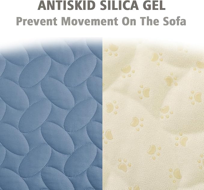 Ameritex Waterproof Pet Bed Cover Anti-Slip Dog Bed Blanket for Sofa and Furniture Waterproof New Pattern Design (Lightblue, 30x90 Inch (Pack of 1))