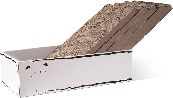 Smartbean Cat Scratcher, 17.3"L x 7.9"W x 4.7"H, Reversible Design for Double Service Life