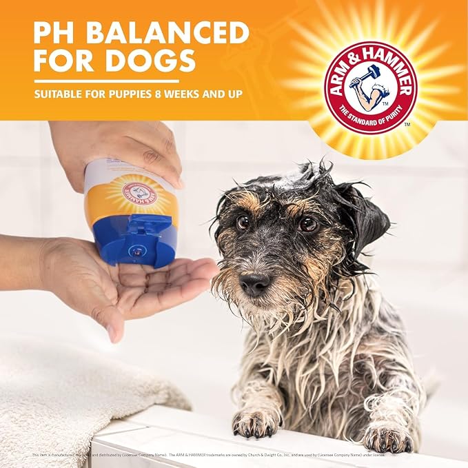 Arm & Hammer for Pets Itch Relief Dog Shampoo with Chamomile and Peppermint, Soothes Dry and Itchy Skin, pH Balanced, Free of Sodium Lauryl Sulfate and Parabens, 20 Fl Oz - 2 Pack