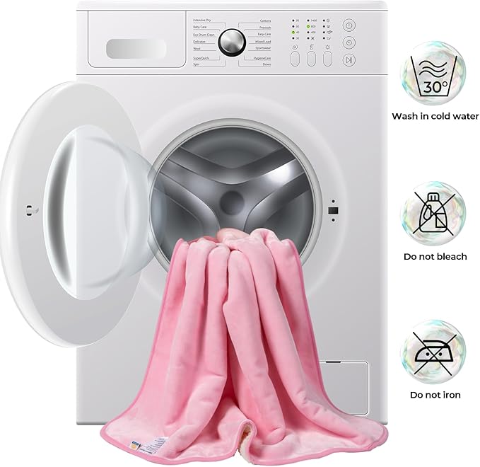 Sunheir Waterproof Dog Blankets for Medium Dogs - Puppy Blanket Washable for Couch Protection, Soft Sherpa Fleece Cat Throw Blanket to Prevent Urine Leaks & Protects Furniture 30"X 40", Pink