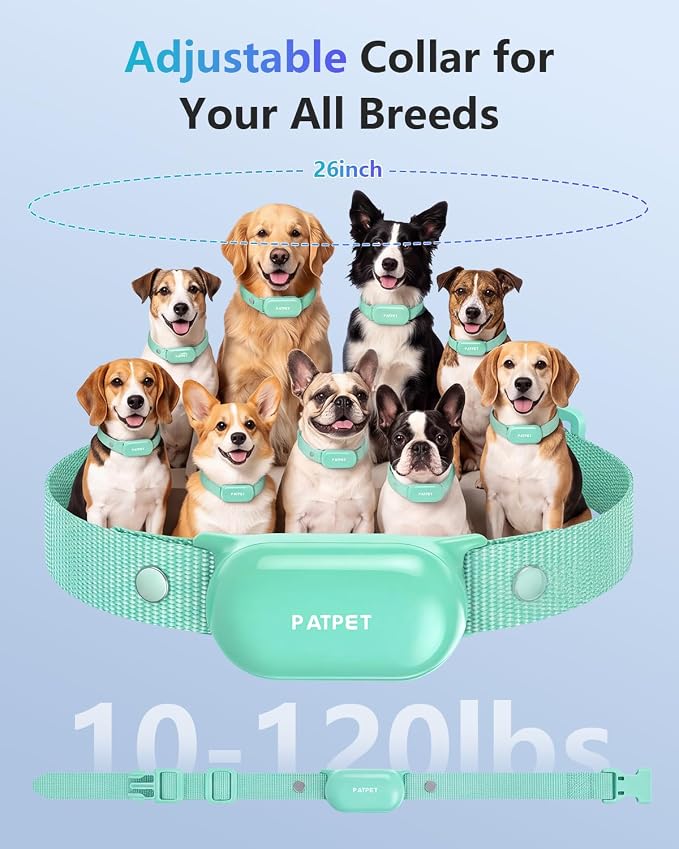 PATPET Shock Collar for Dogs(10-120lbs), 4000ft Rechargeable IPX7 Waterproof Training Collar with Remote for 2 Dogs- Electric Dog Collar for Small Medium Large Dogs 2 Packs