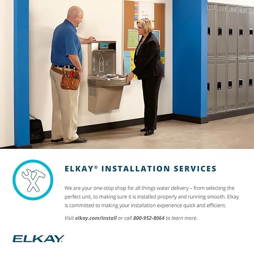 Elkay Wall Mount Hands-Free Activation ADA Cooler Non-Filtered Refrigerated Stainless